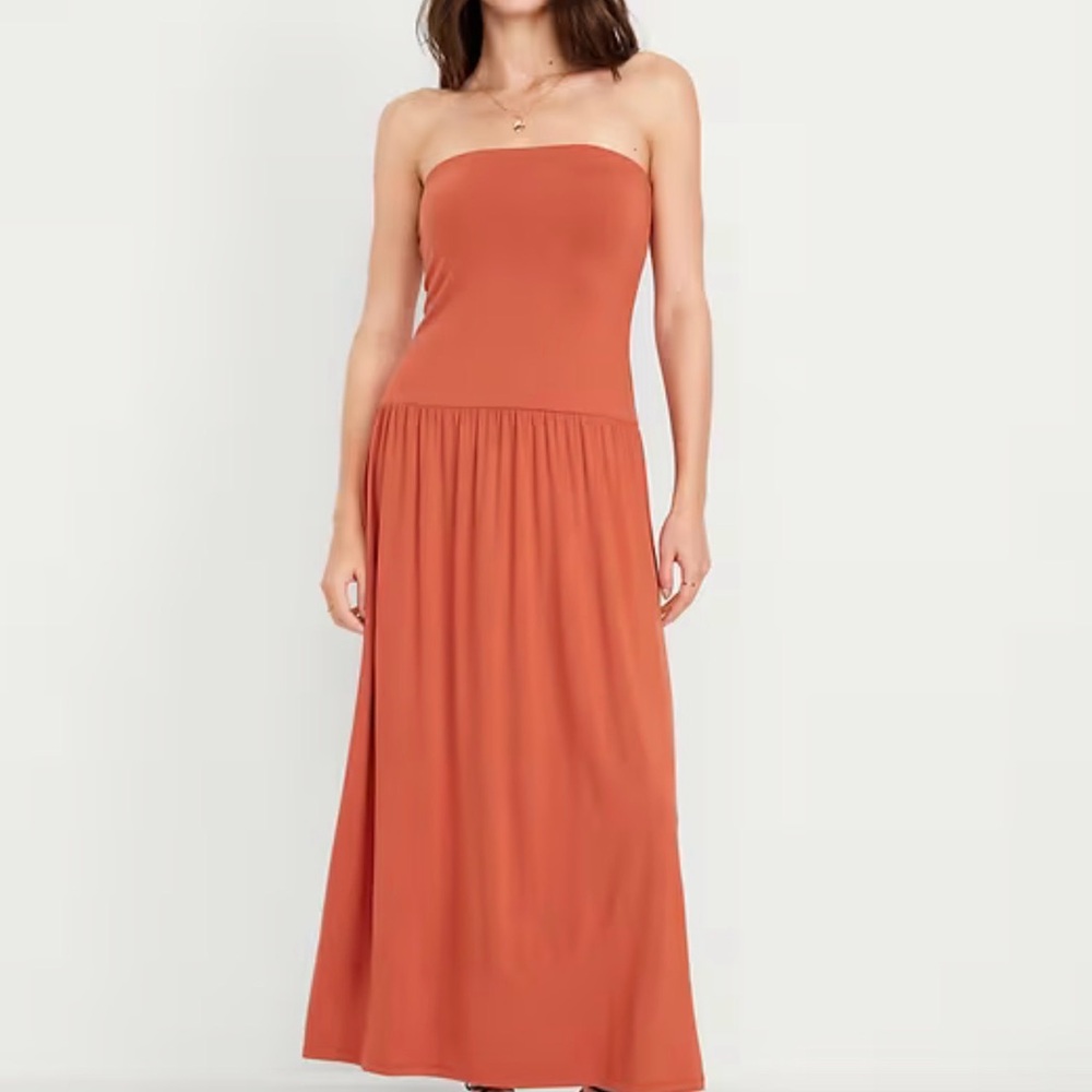 OLD NAVY Fit & Flare Drop-Waist Maxi Dress
